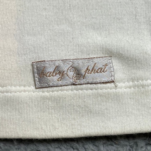 Baby Phat Green White Layered Long Sleeve Crop Top T-Shirt Women's Size S NWT - Picture 5 of 12